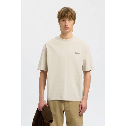 SELECTED HOMME relaxed T-shirt beige afbeelding