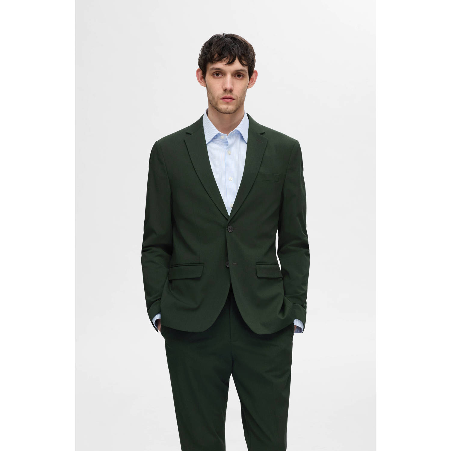 SELECTED HOMME colbert donkergroen