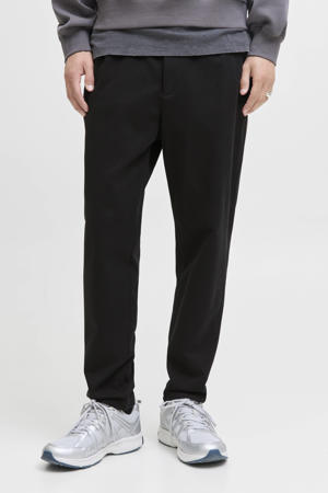 tapered casual broek zwart