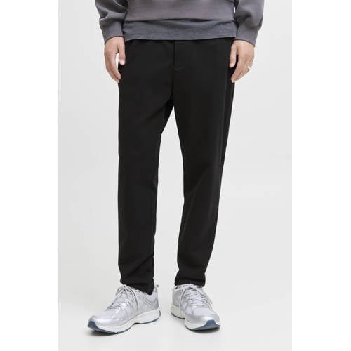 JACK & JONES PANTS STUDIO tapered casual broek zwart afbeelding