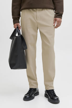 tapered casual broek beige