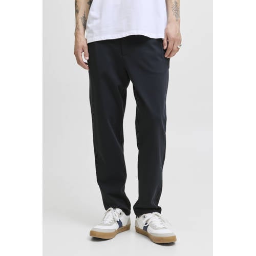 JACK & JONES PANTS STUDIO tapered casual broek donkerblauw afbeelding