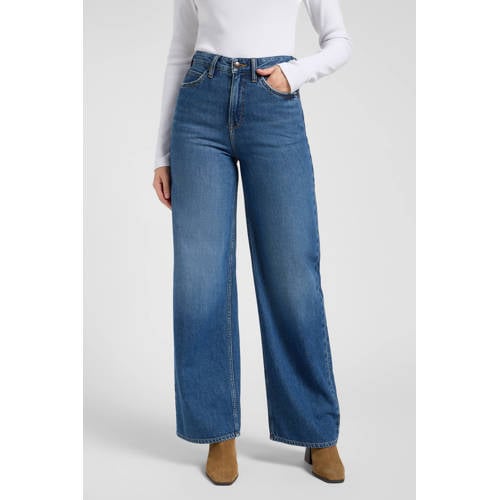 Lee high waist loose fit jeans medium blue denim afbeelding