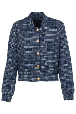 bouclé bomberjack blauw