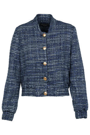 bouclé bomberjack blauw
