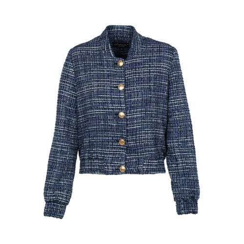 Elvira Collections bouclé bomberjack blauw afbeelding