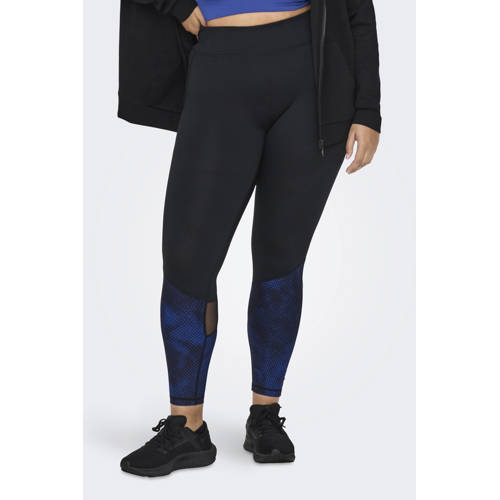 ONLY PLAY CURVY sportlegging NPMILA-ROSE-2 zwart/blauw afbeelding