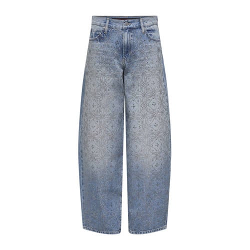 ONLY high waist tapered jeans medium blue denim afbeelding