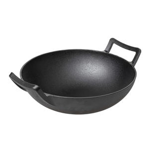  Wokpan / Wadjan Gietijzer ø 32 cm / 3.3 liter - geschikt voor alle warmtebronnen - zonder anti-aanbaklaag