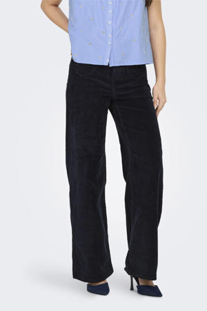 straight high waist casual broek rib gebreid