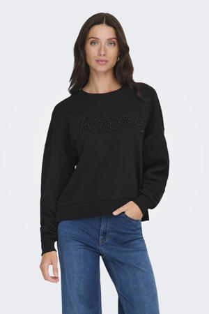 sweater zwart met parels
