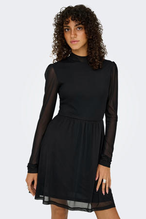 mesh jurk zwart