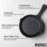 thumbnail: Blackwell  Koekenpan Skillet Gietijzer ø 16 cm - geschikt voor alle warmtebronnen - zonder anti-aanbaklaag