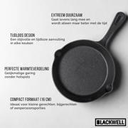 thumbnail: Blackwell  Koekenpan Skillet Gietijzer ø 16 cm - geschikt voor alle warmtebronnen - zonder anti-aanbaklaag