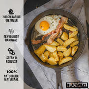 thumbnail: Blackwell  Koekenpan Skillet Gietijzer ø 20 cm - geschikt voor alle warmtebronnen - zonder anti-aanbaklaag