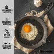 thumbnail: Blackwell  Koekenpan Skillet Gietijzer ø 20 cm - geschikt voor alle warmtebronnen - zonder anti-aanbaklaag