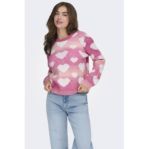 ONLY gebreide trui roze afbeelding