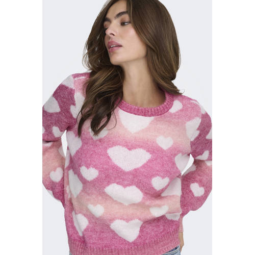 ONLY gebreide trui roze afbeelding