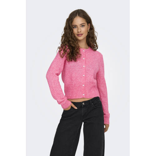 ONLY gebreid vest roze afbeelding