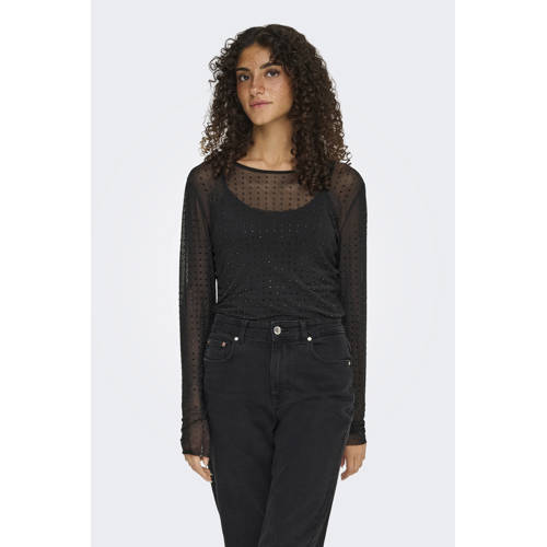 ONLY mesh top zwart afbeelding
