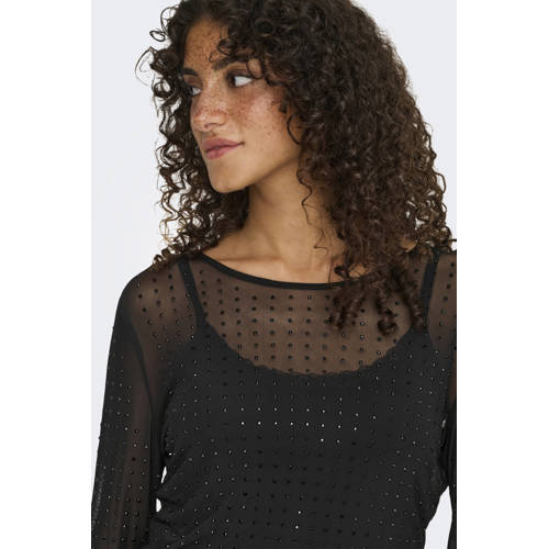 ONLY mesh top zwart afbeelding
