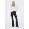 ONLY imitatieleren flared regular waist flared broek zwart