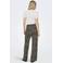 ONLY wide leg regular waist broek met panterprint bruin