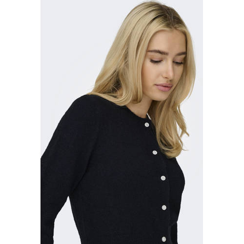 ONLY gebreid vest zwart afbeelding