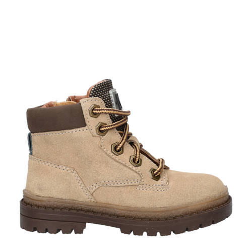 Nelson Kids suède veterboots beige afbeelding