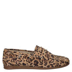 Eliza suède bootschoenen beige/cognac/zwart