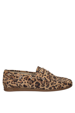 Eliza suède bootschoenen beige/cognac/zwart