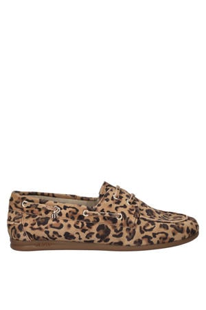 Eliza suède bootschoenen beige/cognac/zwart