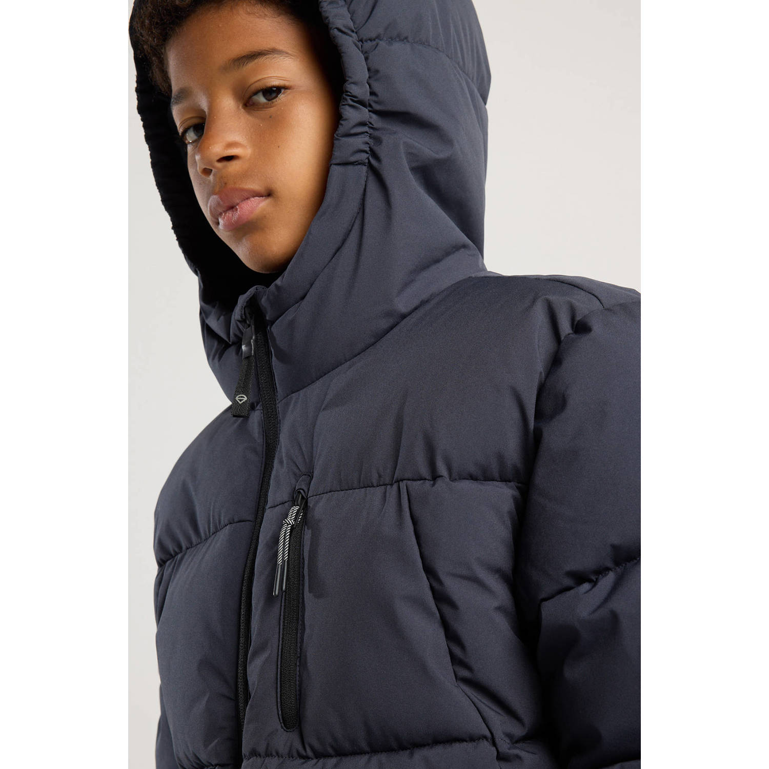 America Today gewatteerde jas donkerblauw