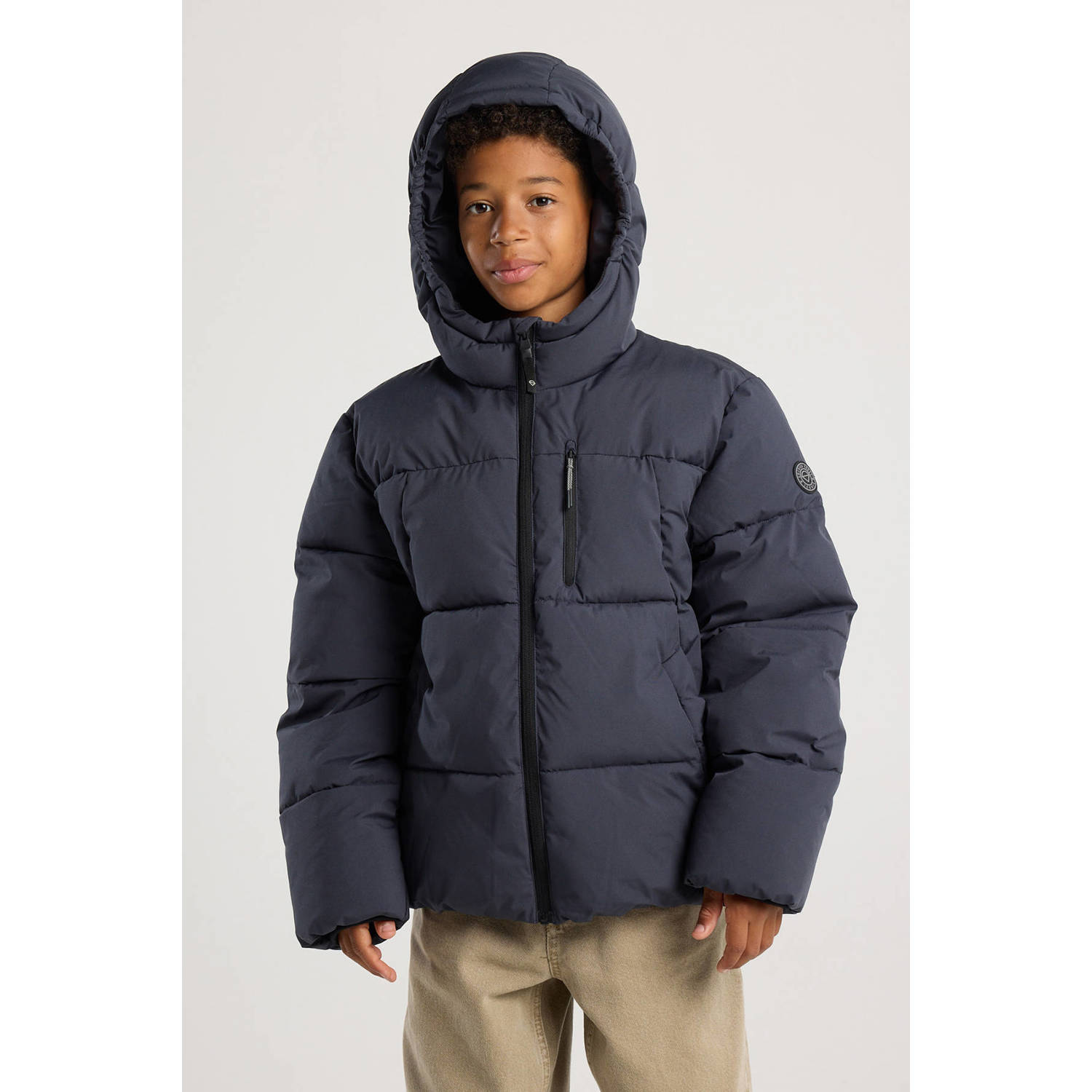 America Today gewatteerde jas donkerblauw