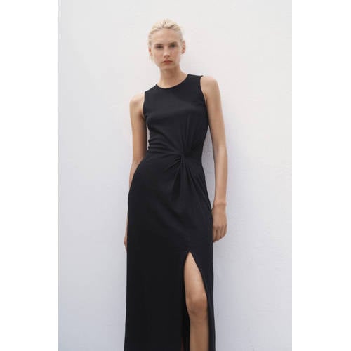 Mango midi jurk zwart afbeelding