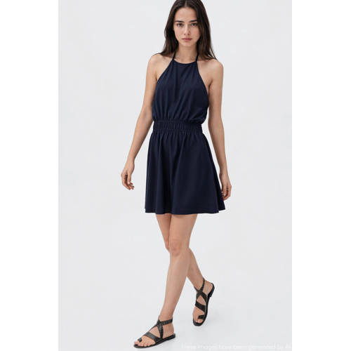 MANGO TEEN halterjurk donkerblauw afbeelding