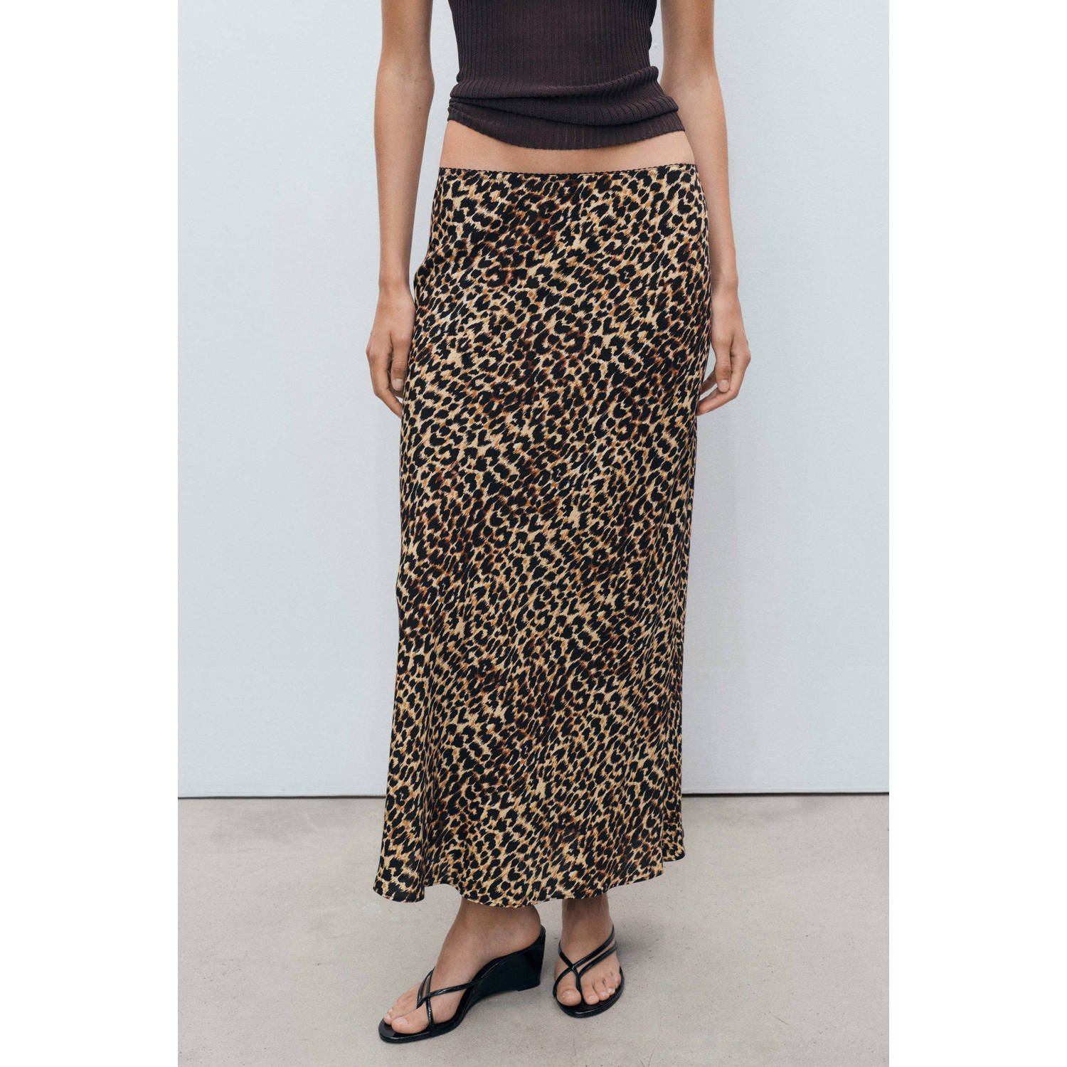 Mango maxi rok bruin
