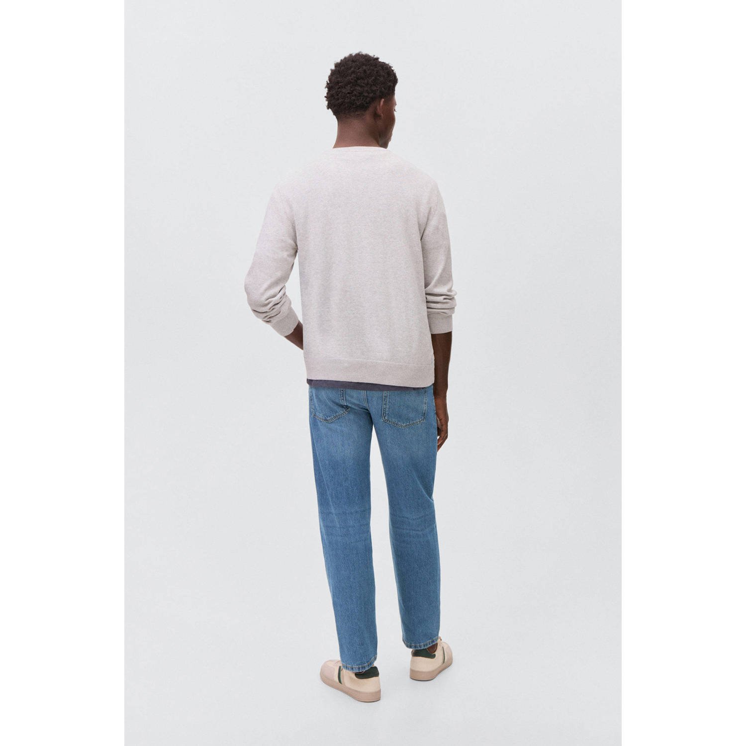 MANGO TEEN straight leg  waist regular fit jeans medium blue denim