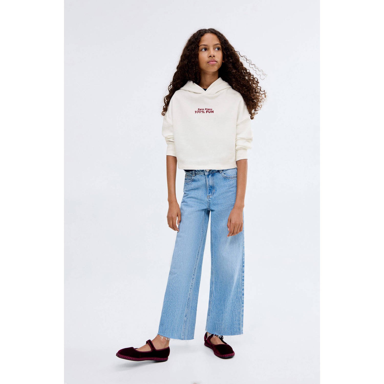 Mango Kids hoodie ecru