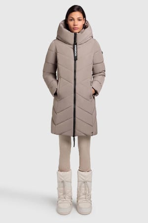 winterjas taupe