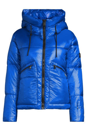 gewatteerde jas blauw