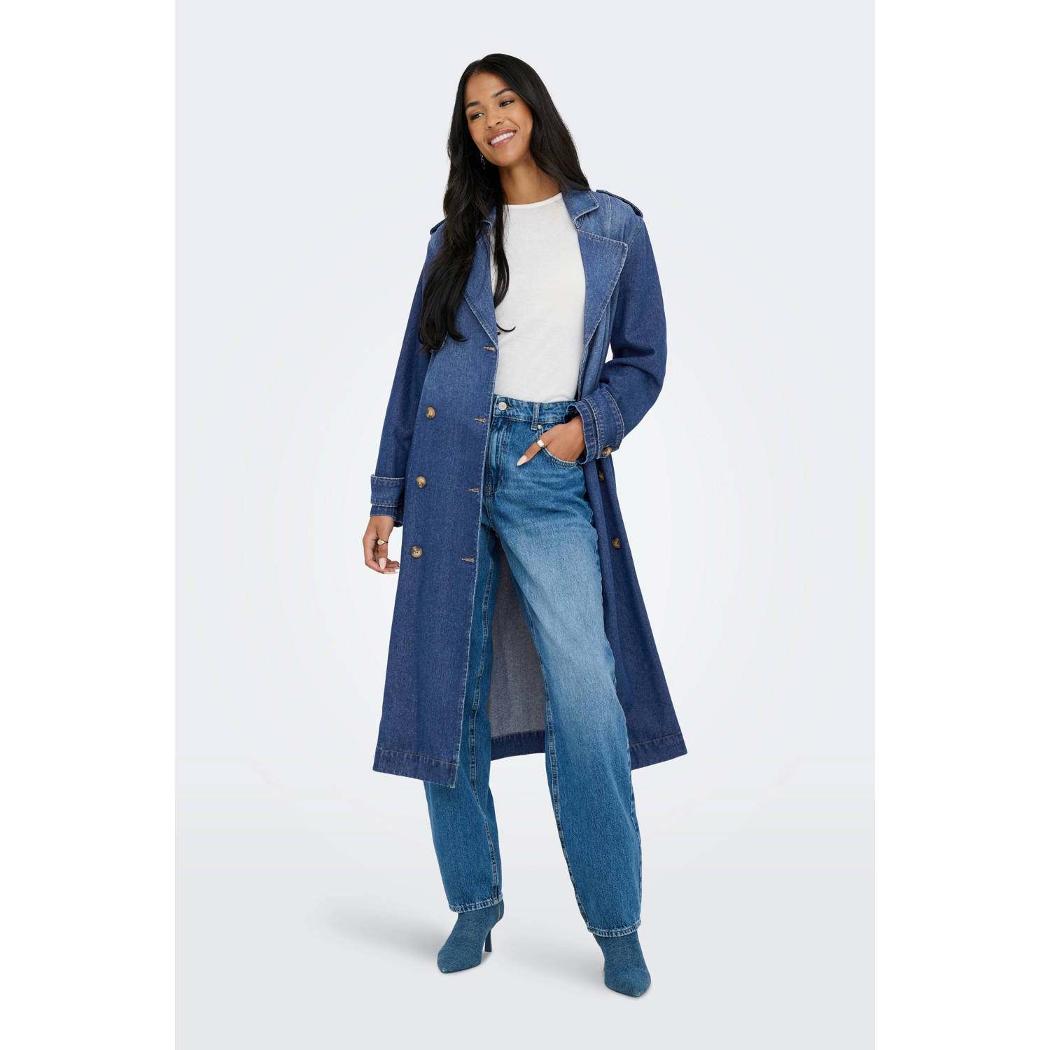 JDY denim spijkerjas dark blue denim