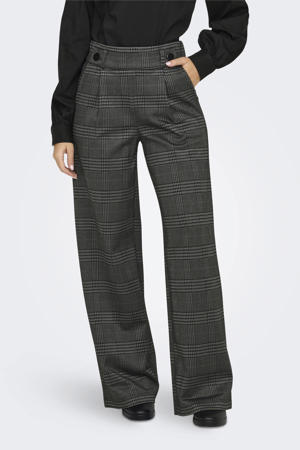 wide leg regular waist cropped broek