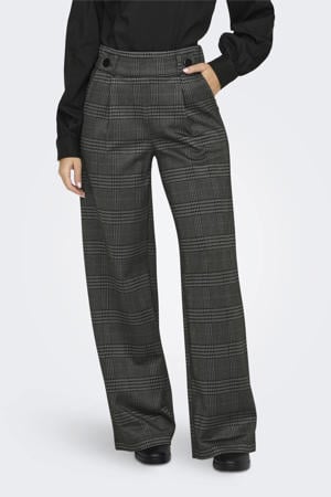 wide leg regular waist cropped broek