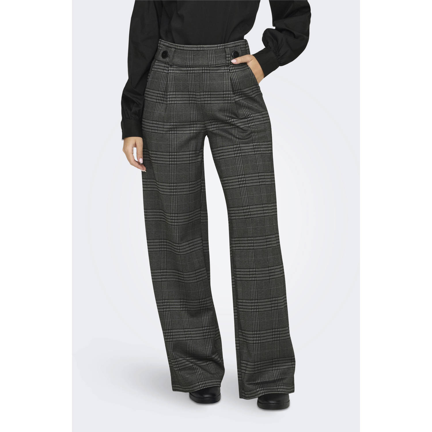 JDY wide leg regular waist cropped broek