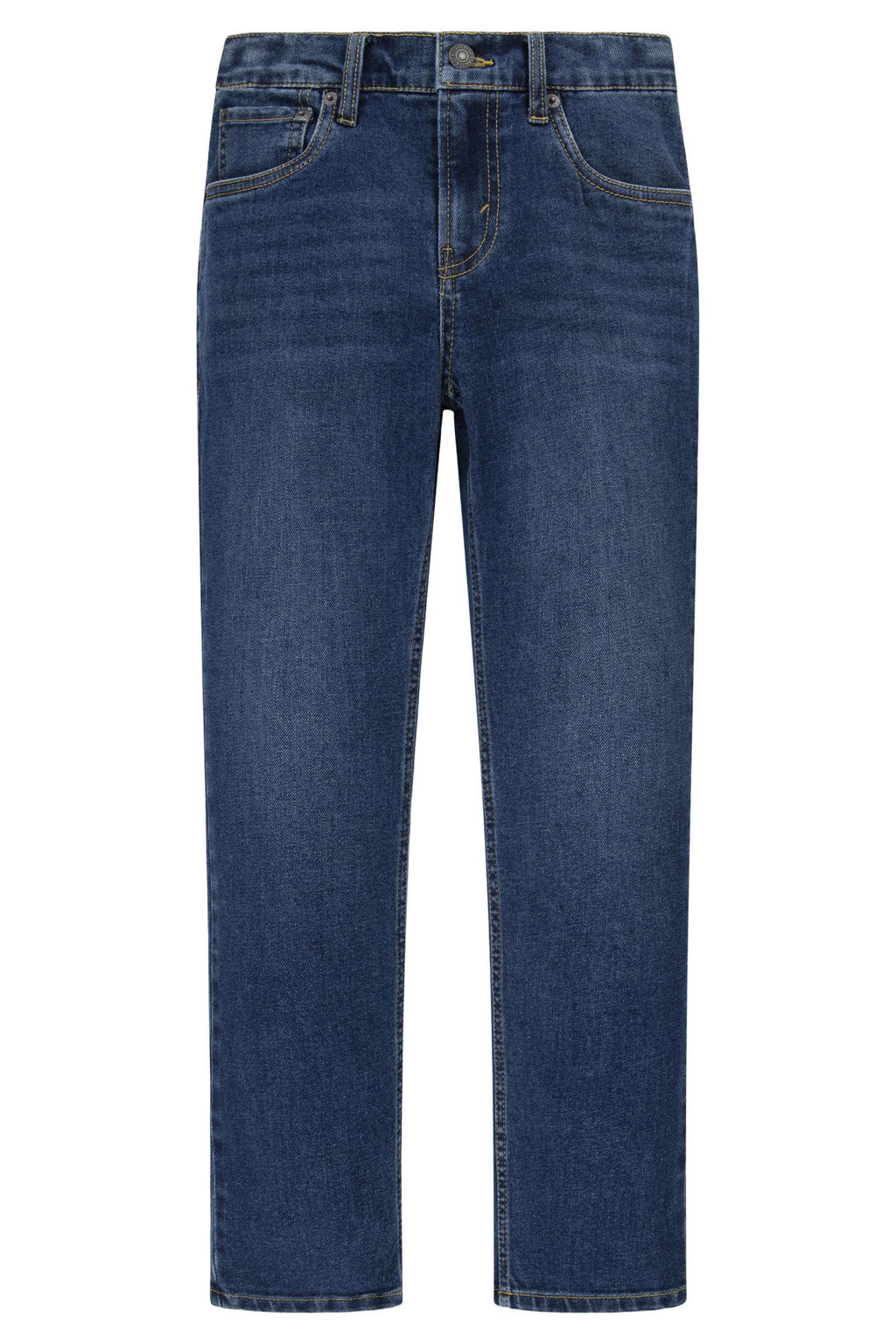 Medium blue denim jongens Levi's Kids tapered regular waist regular fit jeans van denim met effen