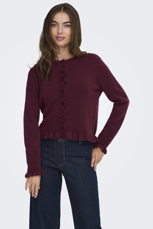 gebreid vest donkerrood