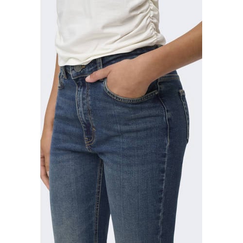 JDY high waist flared jeans dark blue denim afbeelding