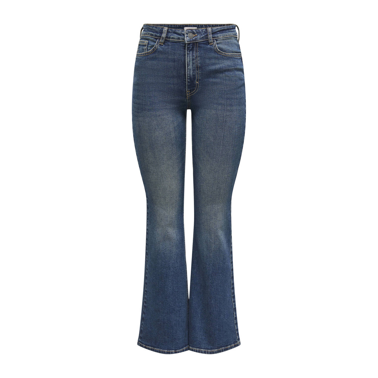 JDY high waist flared jeans dark blue denim