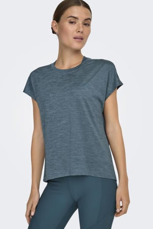 sportshirt ONPAUB grijsblauw